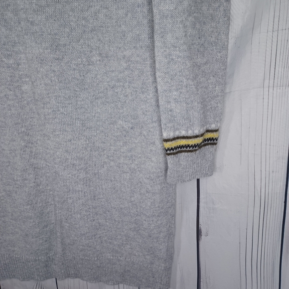 Cynthia Rowley Wool Blend Grey Fair Isle Sweater Dress - Women's M - Picture 4 of 14